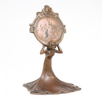 suport Art Nouveau, pentru ceas de buzunar. cca 1880. Franta